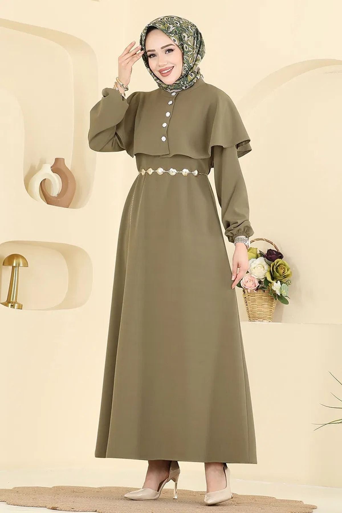 Pelerinli Elbise - Çağla