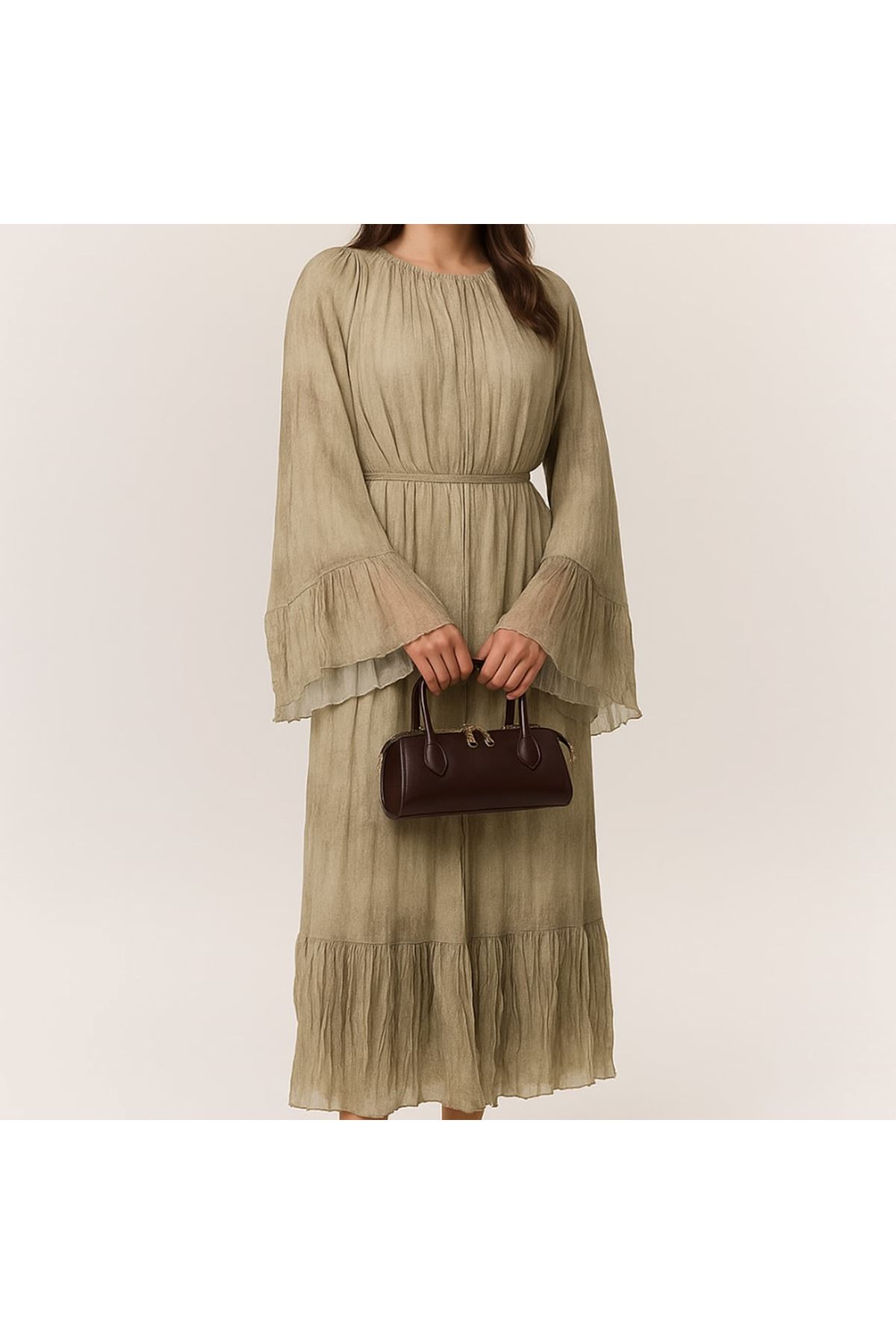 Deri Mini Çanta Kahverengi