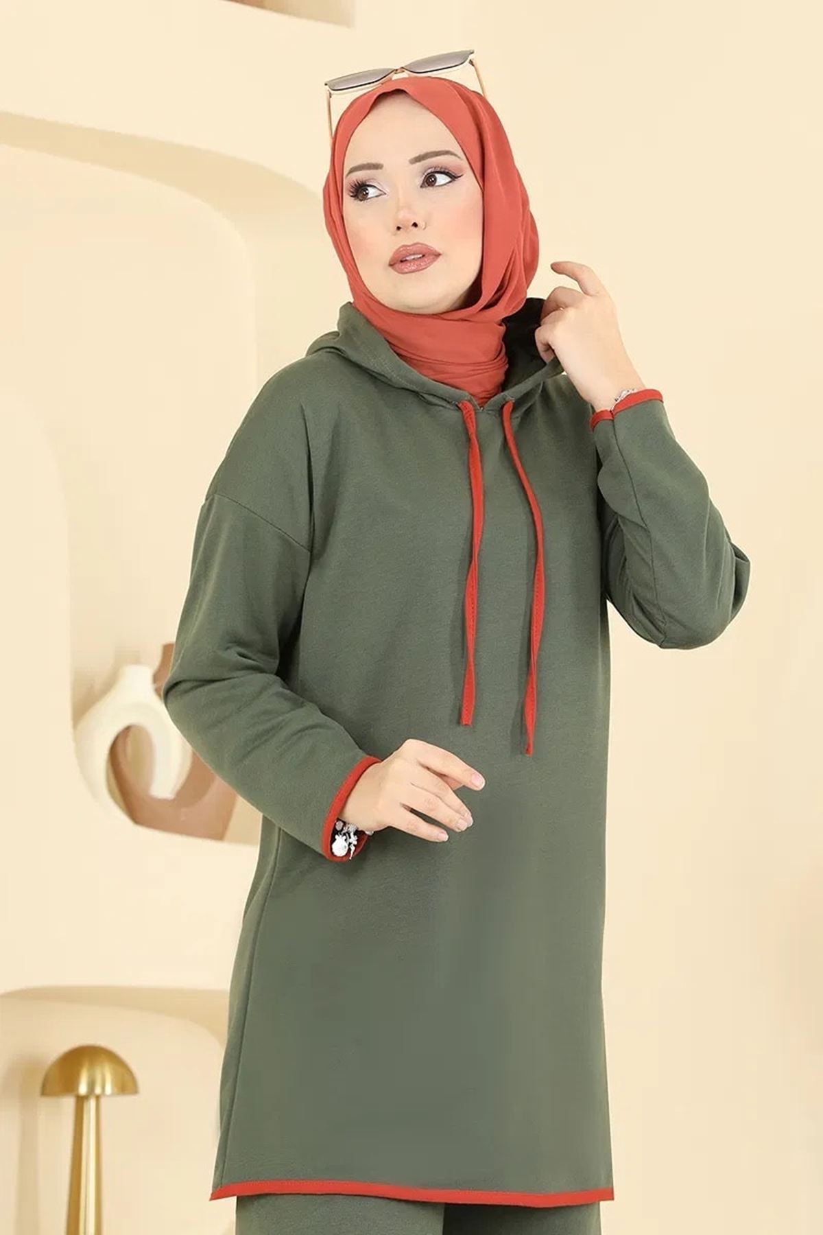 Kapşonlu Takım - Haki