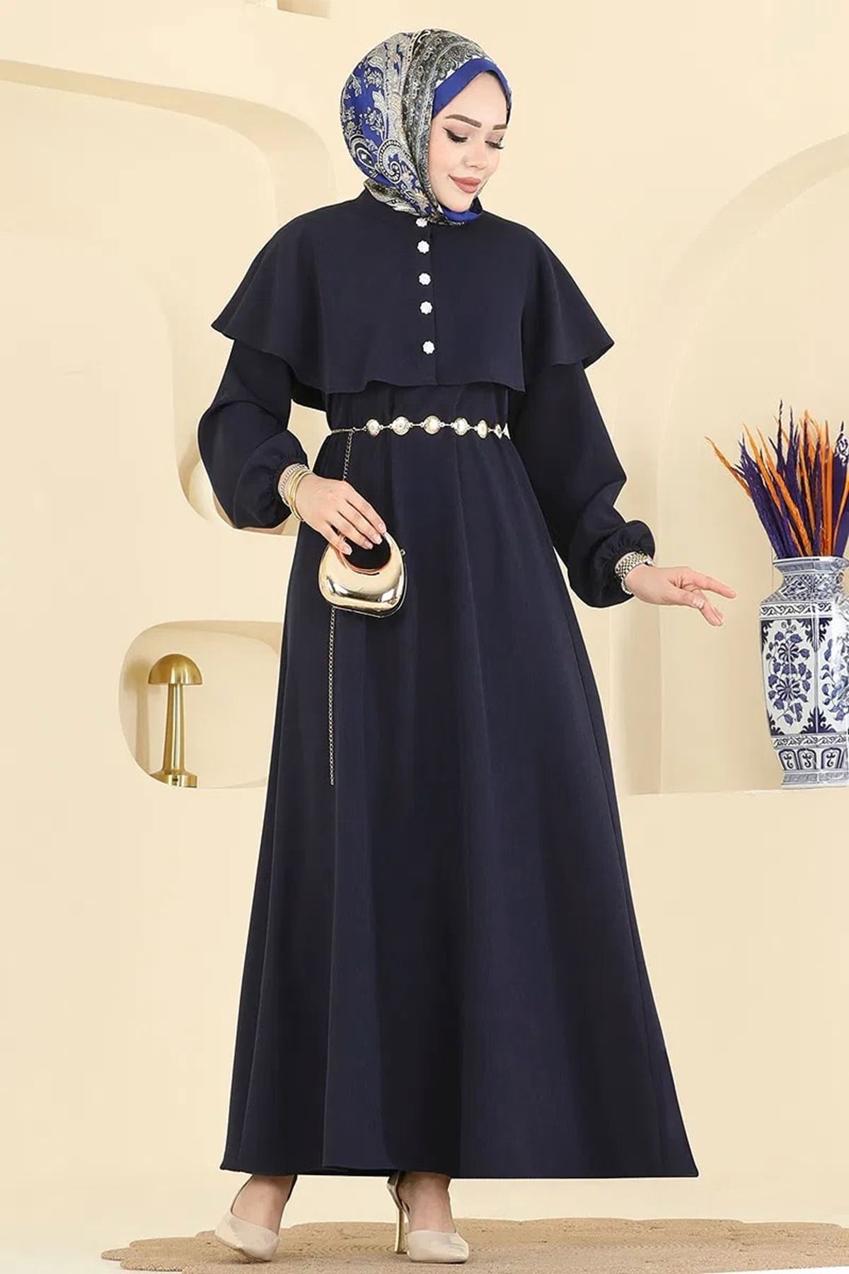 Pelerinli Elbise - Laci