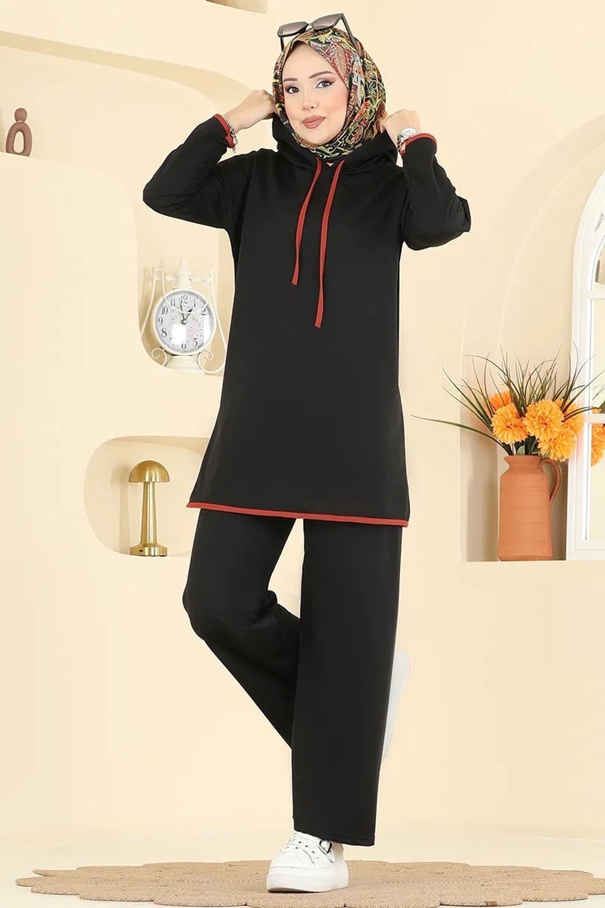 Kapşonlu Takım - Siyah