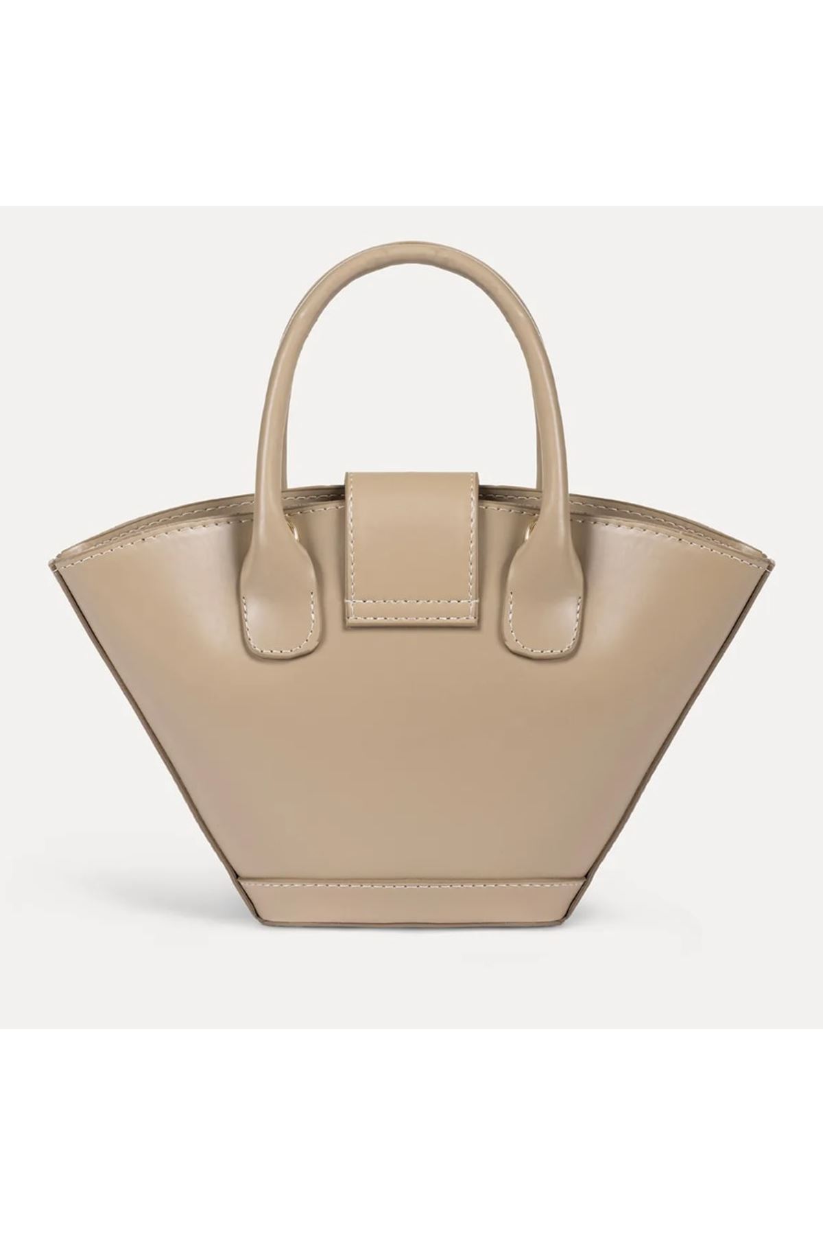 Bej Tasarım El ve Omuz Çantası