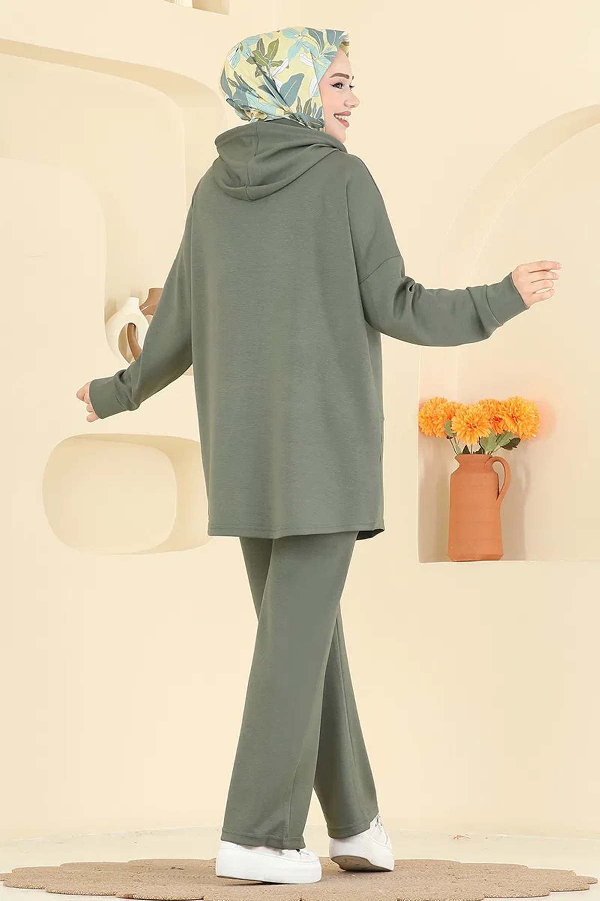 Tokalı Modal Takım - Haki