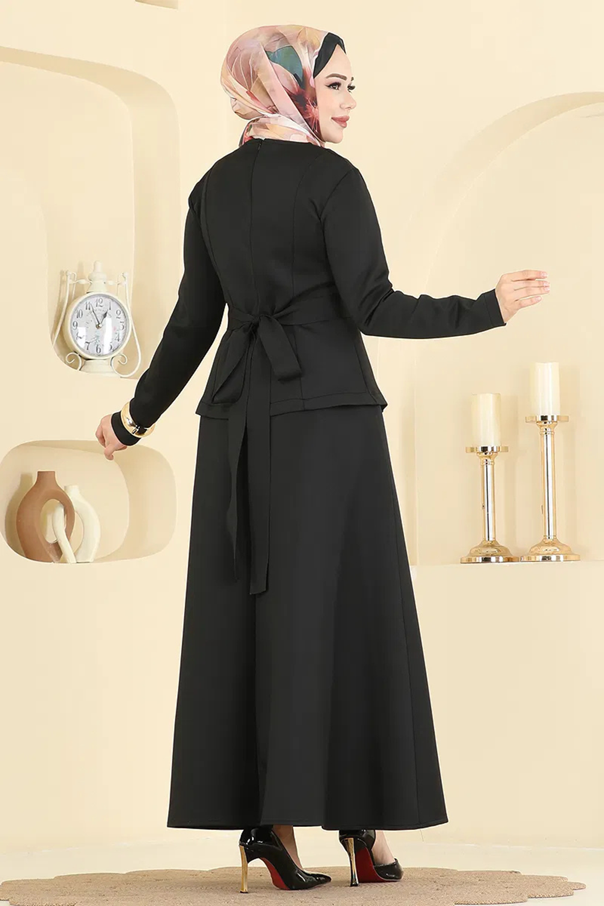 Beli Kuşaklı Scuba Takım - Siyah