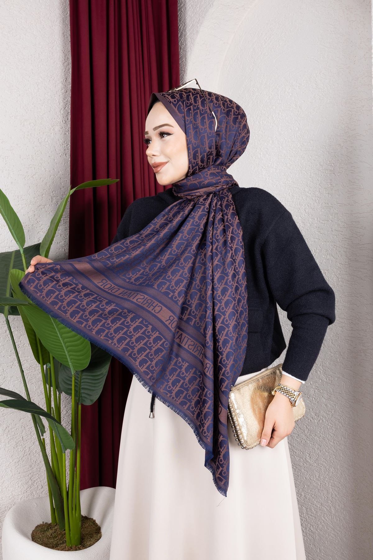 D Desen Marka Model Şal