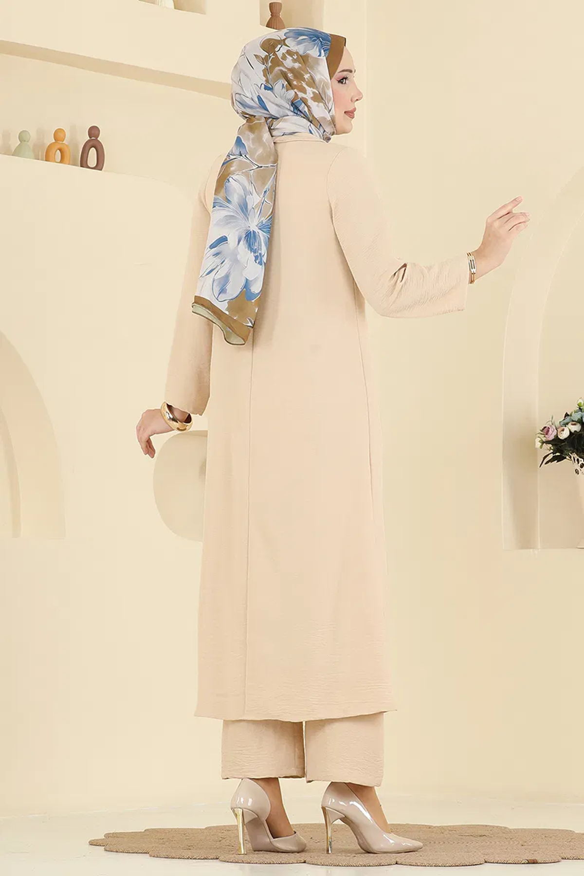 Bebe Yaka Takım Bej