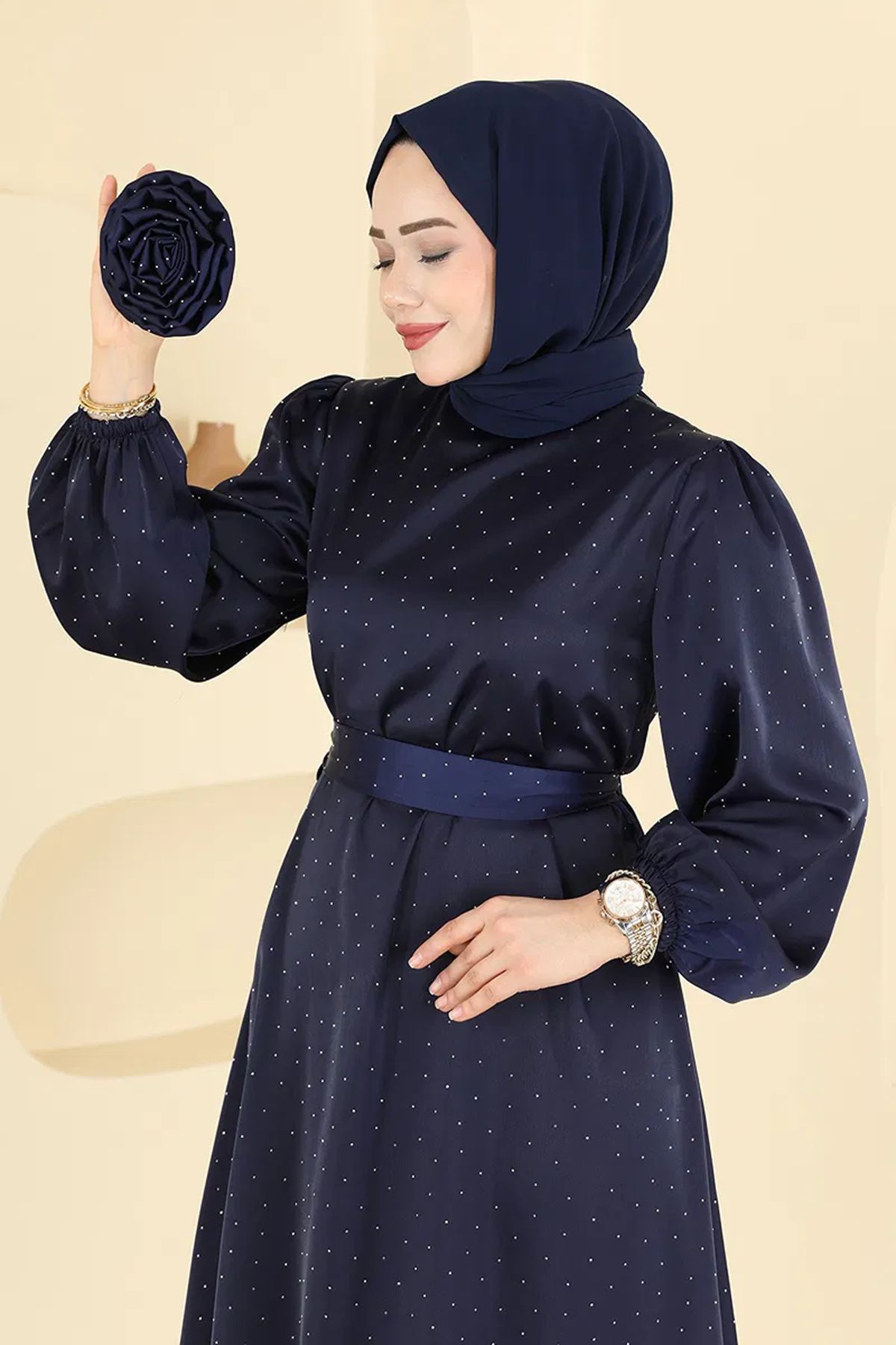 Kemerli Saten Abiye Laci