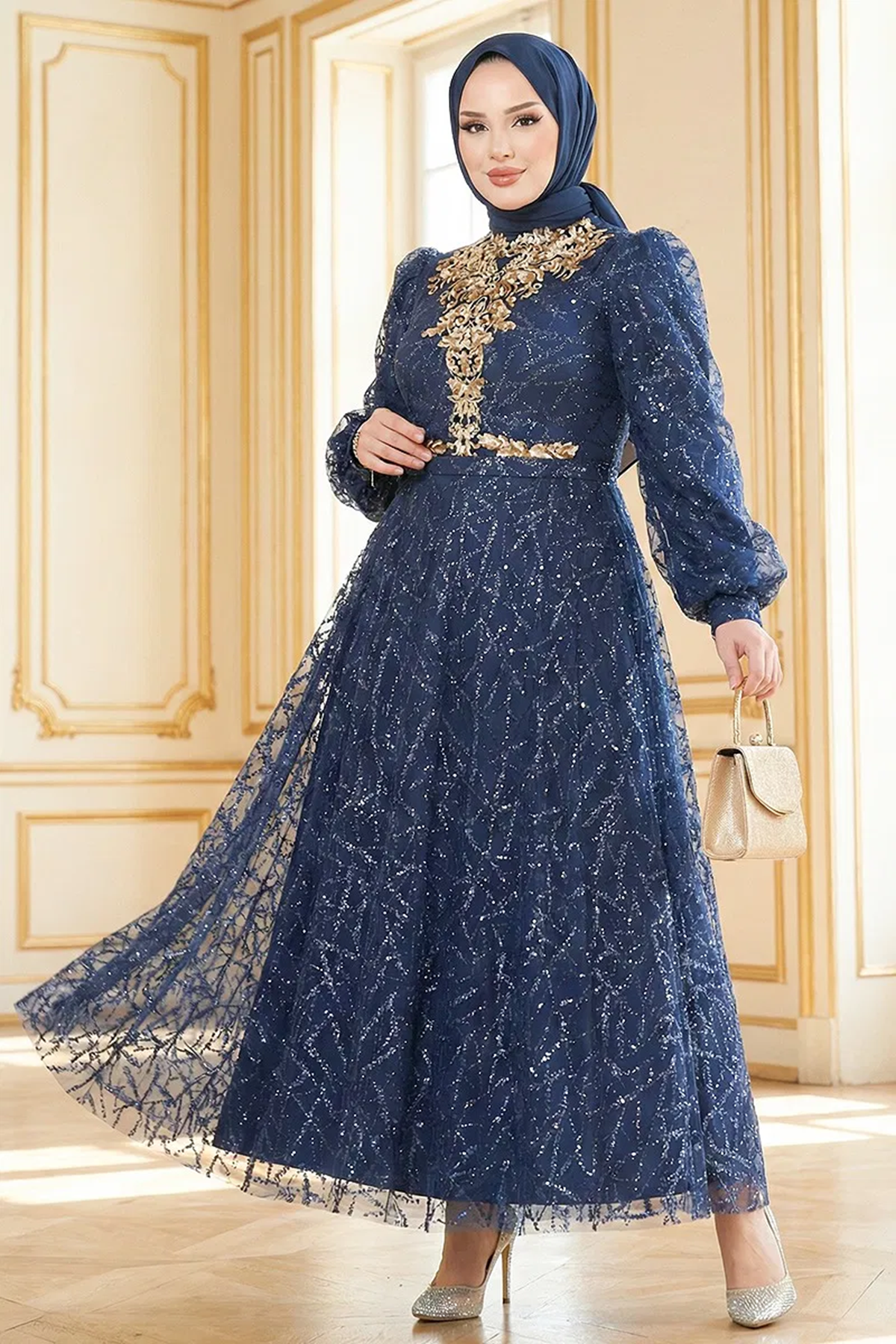 Pul Detaylı Abiye Laci