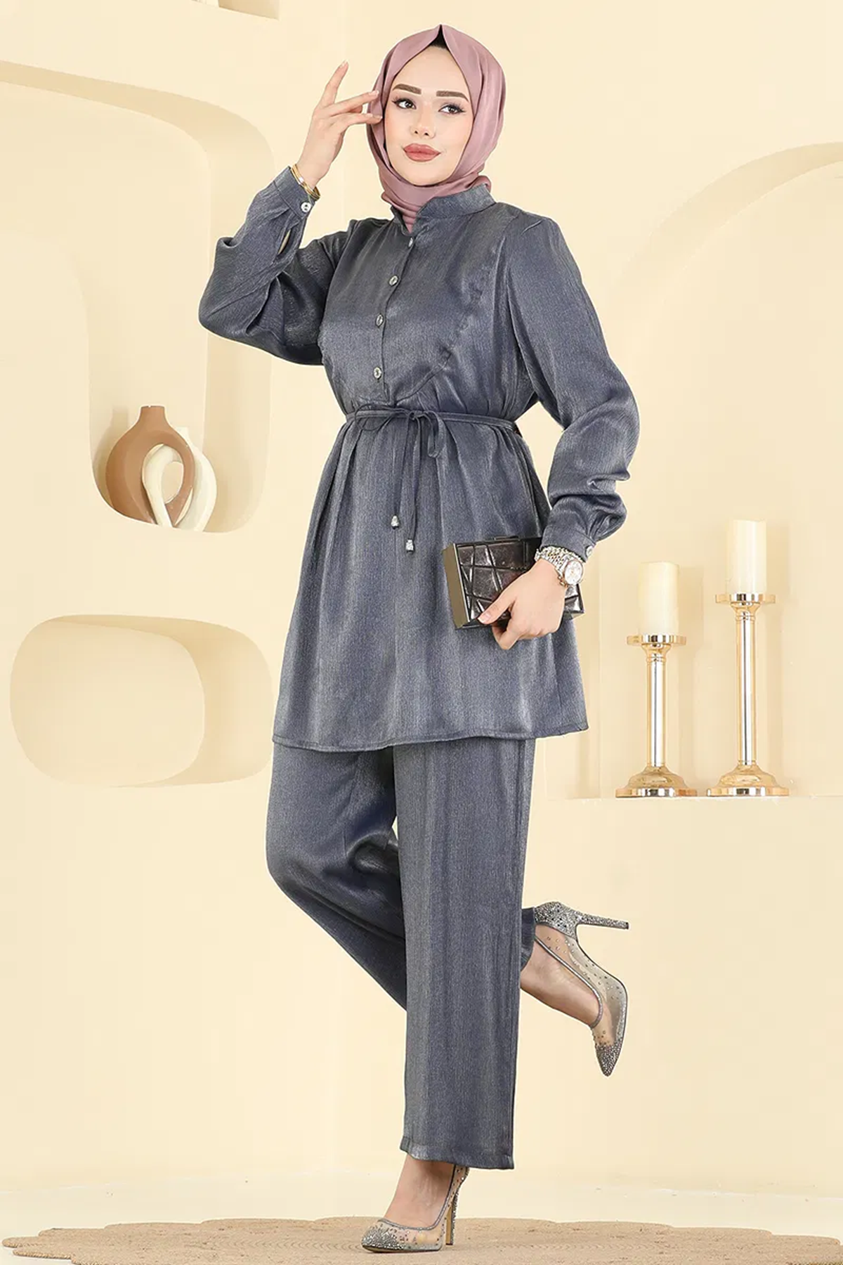 Parlak Bürümcük Takım Laci