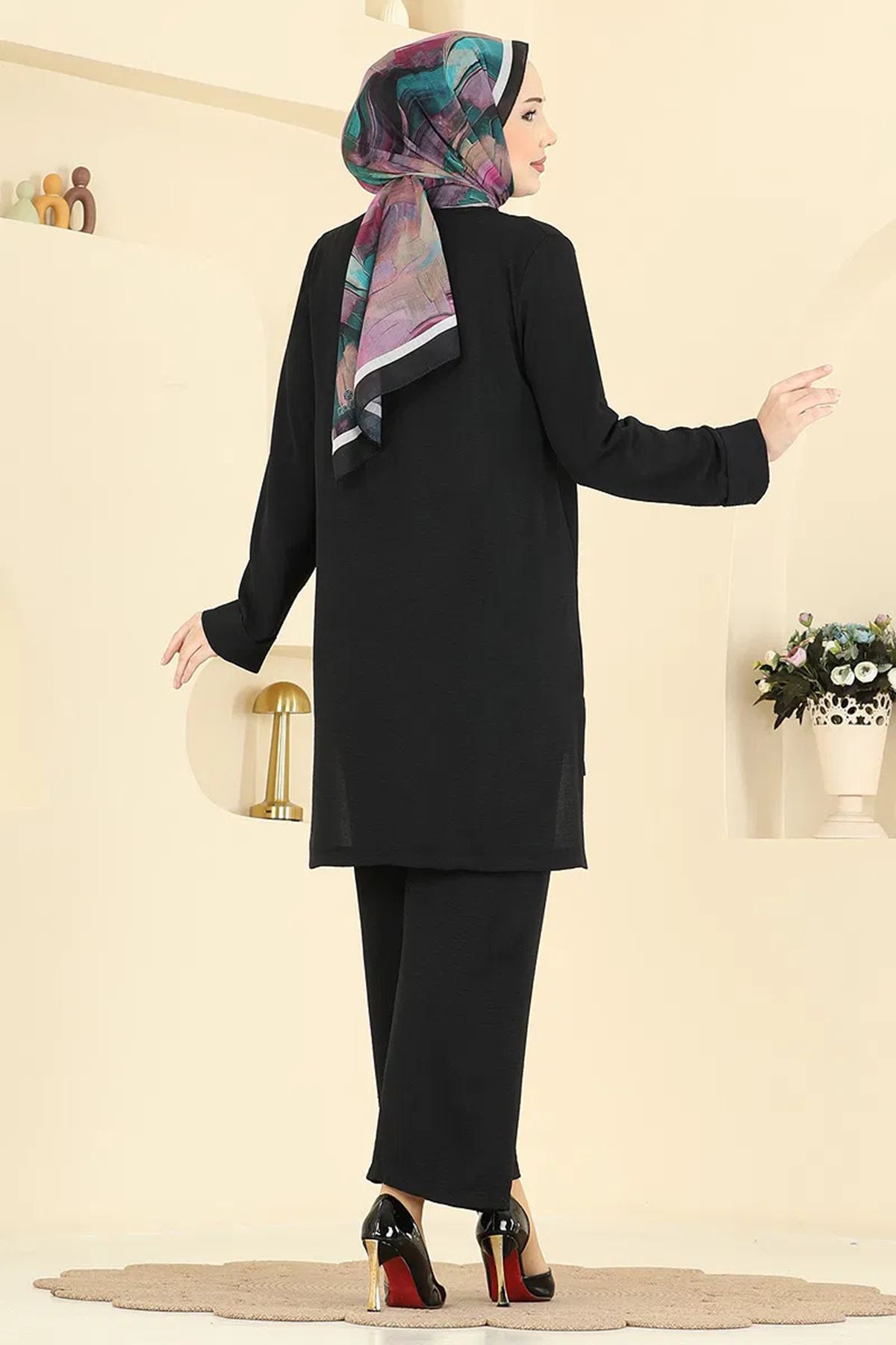 Salaş 2 li Takım Siyah