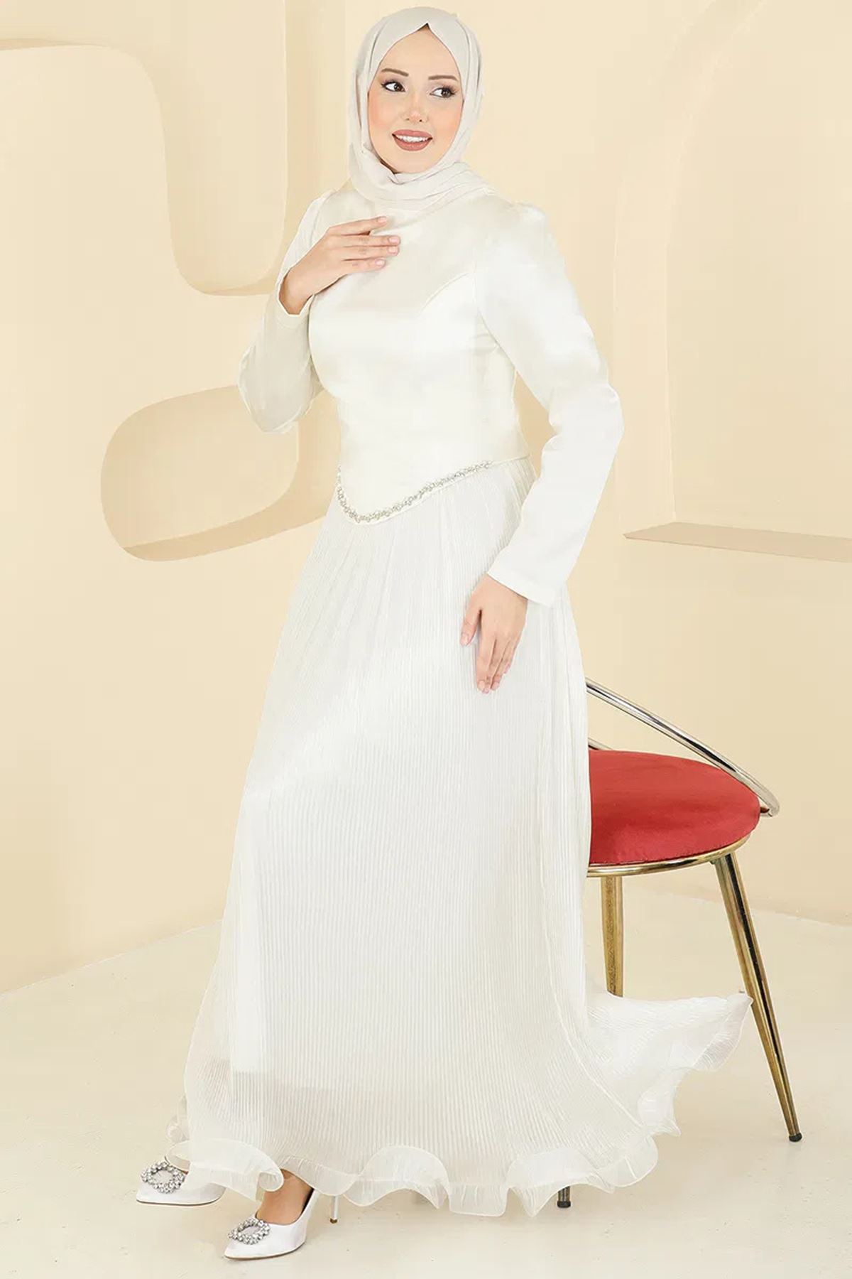 Piliseli Şık Nikah Elbisesi