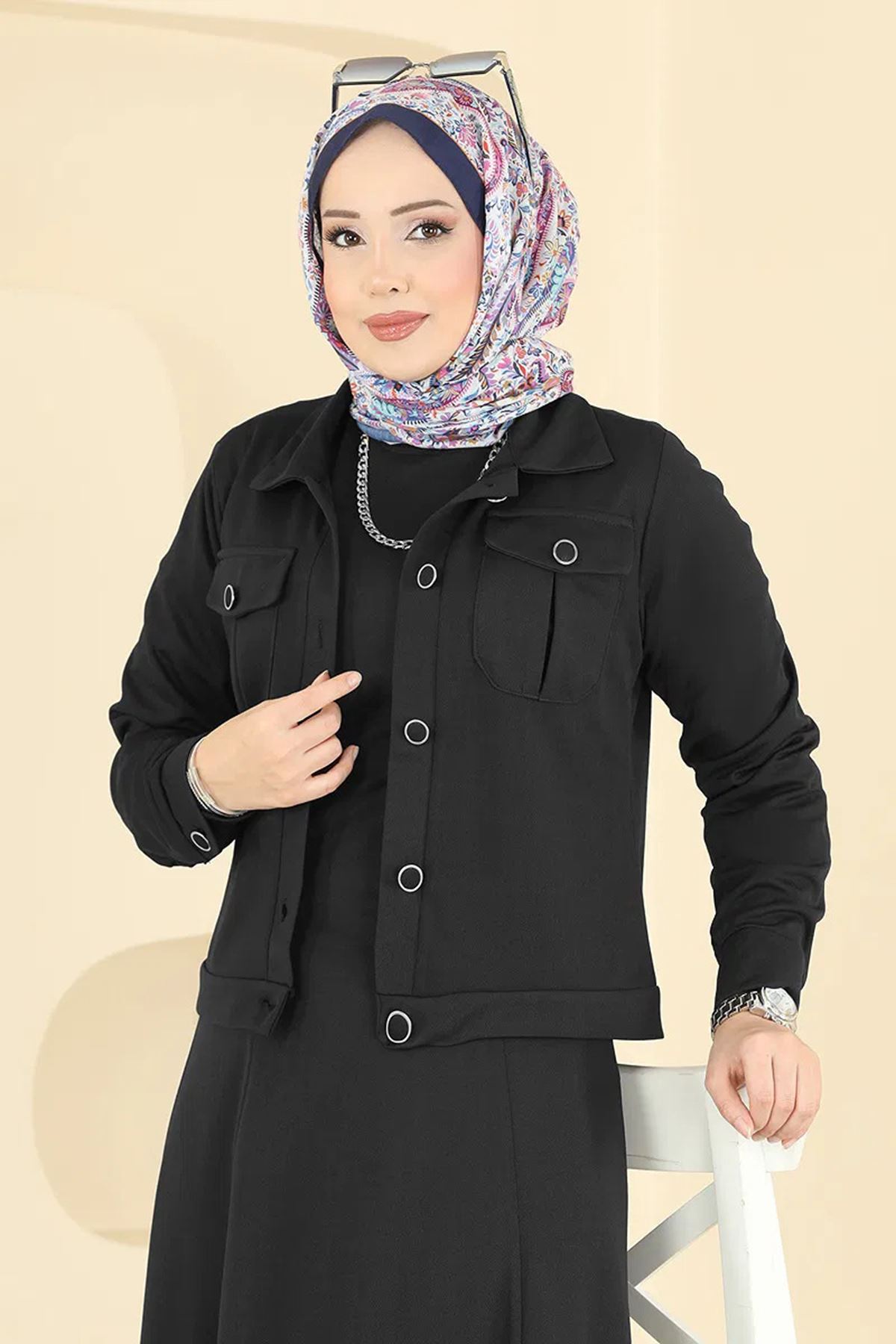 Ceket ve Elbise Takım Siyah