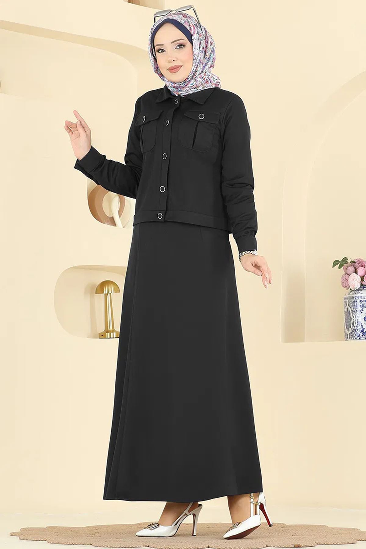 Ceket ve Elbise Takım Siyah