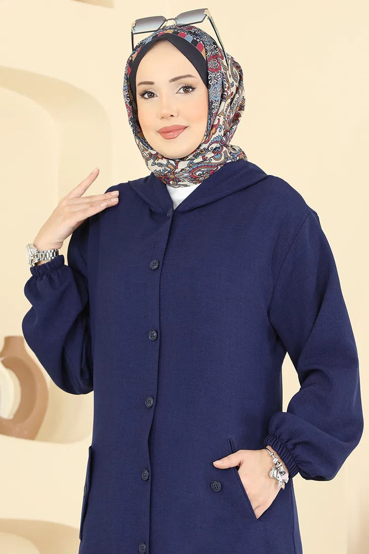 Düğmeli Uzun Kap Laci