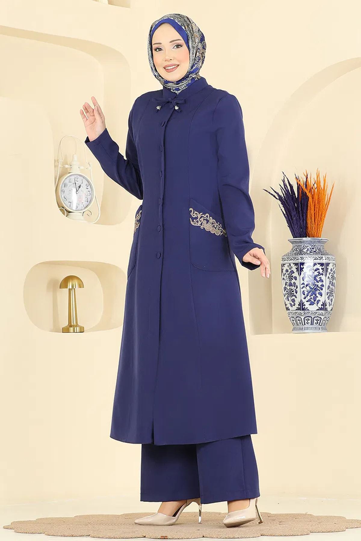 Nakışlı Detaylı 2 Li Takım Açık Laci