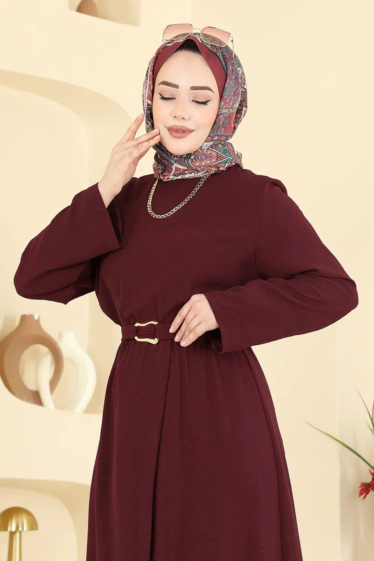 Yırtmaçlı 2 Li Takım Bordo