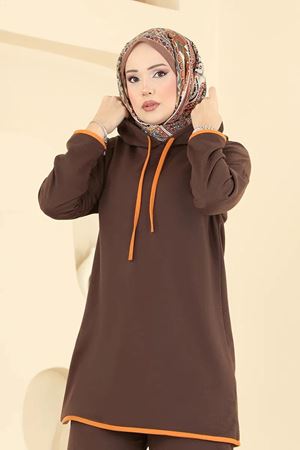 Kapşonlu Takım - Kahve