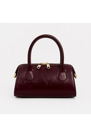 Deri Mini El ve Omuz Çantası Bordo