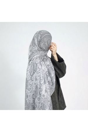 Etnik Desen Gri Şal