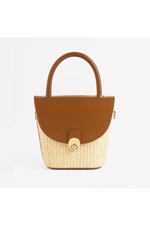 Kahverengi Hasır El ve Omuz Çantası