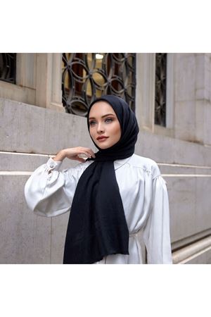 İthal D Desen Siyah İthal Kaşmir İpek Şal