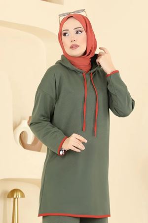 Kapşonlu Takım - Haki