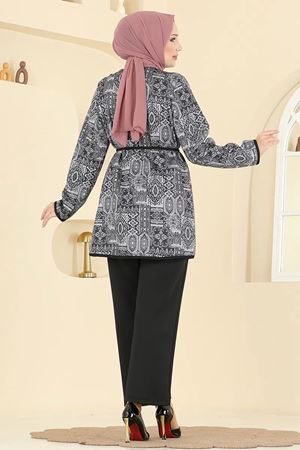 Etnik Desenli Takım - Siyah