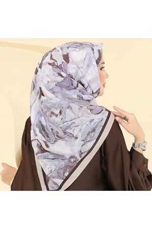 Desenli Soft Eşarp Vizon