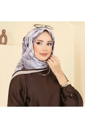 Desenli Soft Eşarp Vizon