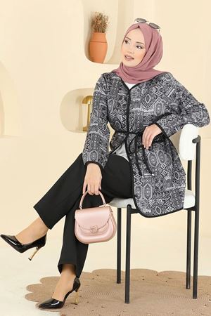 Etnik Desenli Takım - Siyah