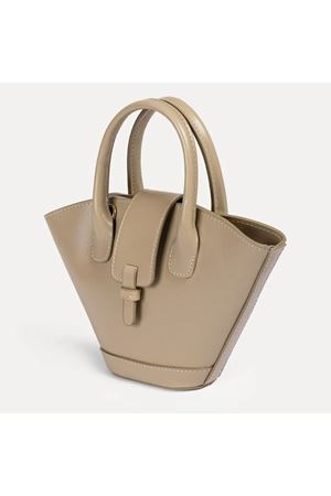 Bej Tasarım El ve Omuz Çantası