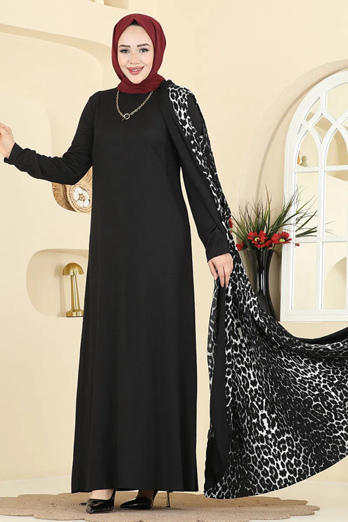 Desenli Yelekli Takım - Desen 1 Siyah