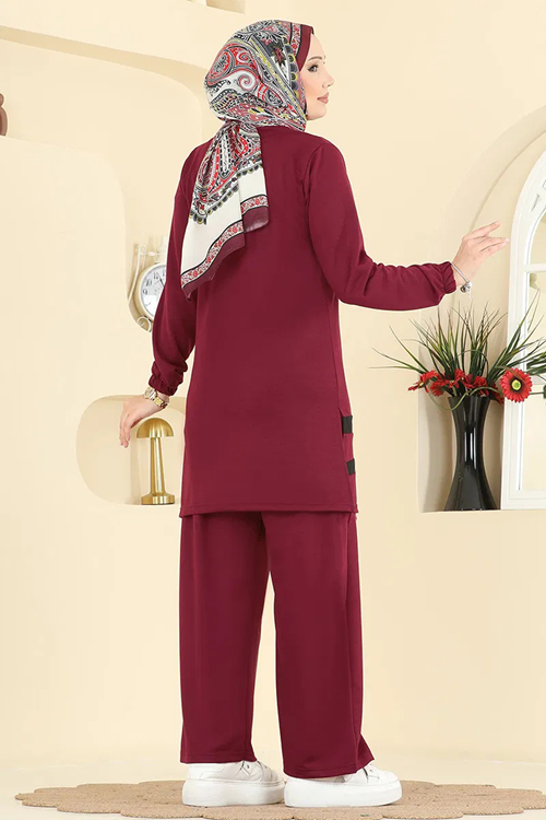 İki İplik Takım - Bordo