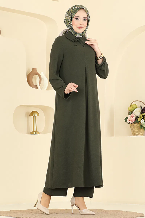 Bebe Yaka Takım Haki