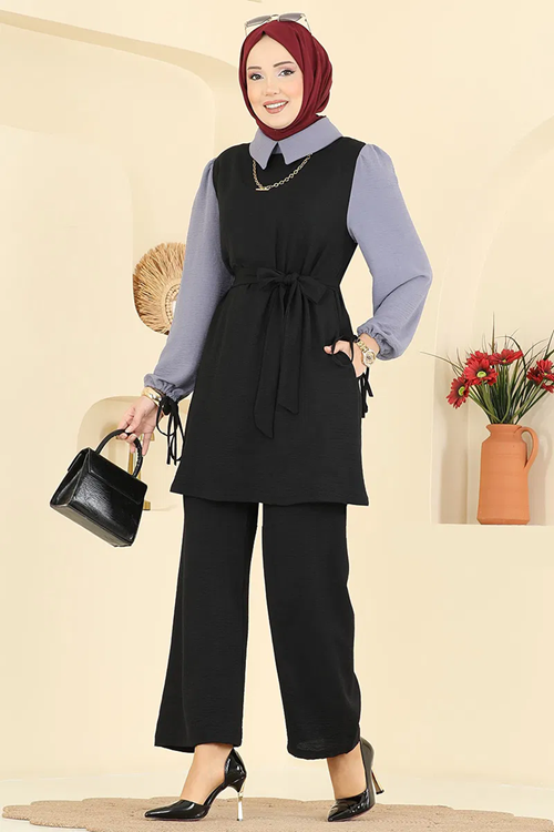 Bağcıklı Aerobin Takım Siyah&Antrasit