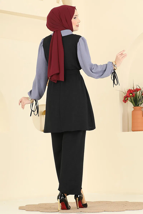 Bağcıklı Aerobin Takım Siyah&Antrasit