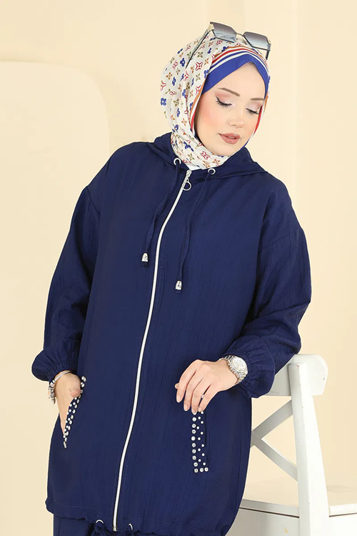 Cepleri Taş Detaylı Takım Laci