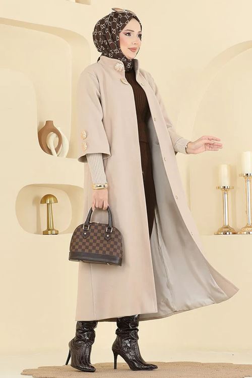 Gold Düğme Detaylı Kaban Vizyon