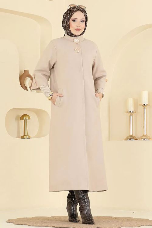 Gold Düğme Detaylı Kaban Vizyon