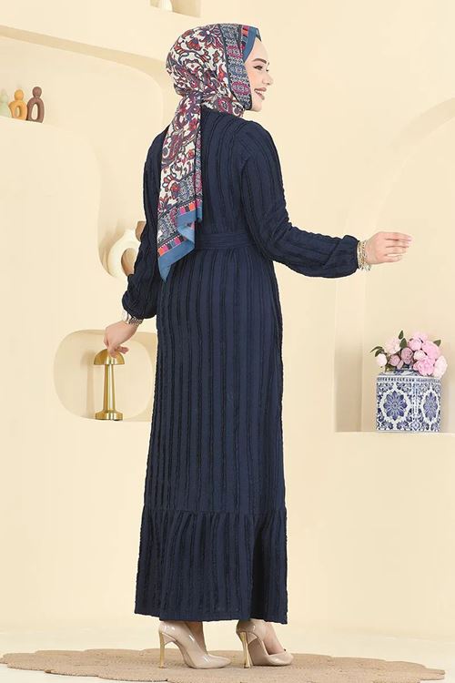 Kuşak Piliseli Elbise Laci