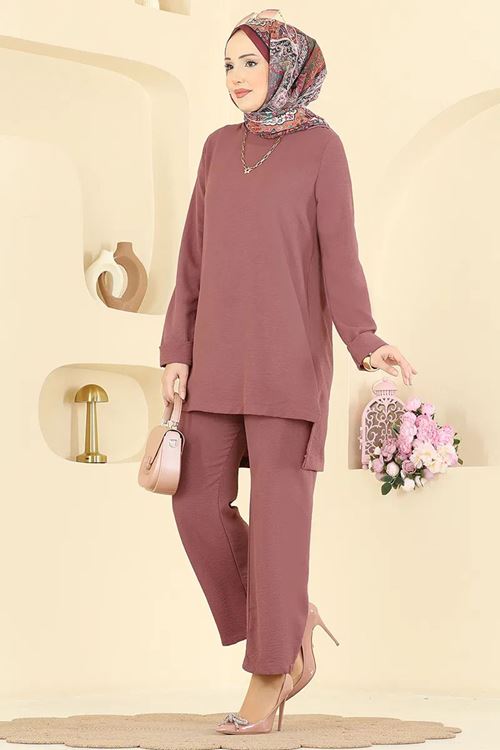 Salaş 2 li Takım Koyu Gül Kurusu