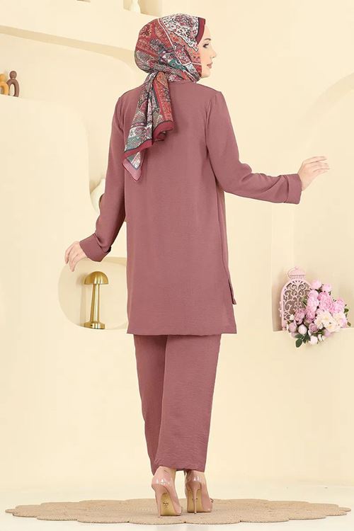 Salaş 2 li Takım Koyu Gül Kurusu