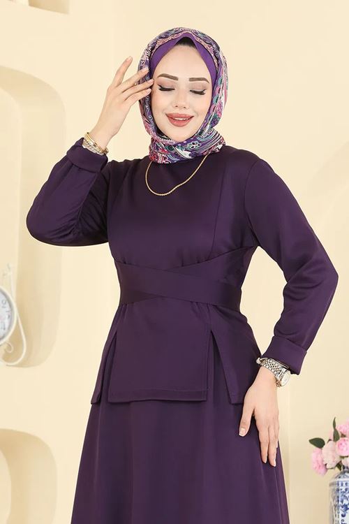 Beli Kuşaklı Scuba Takım - Mor