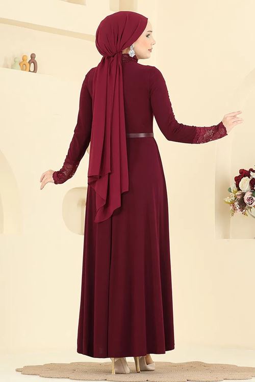 Dantelli Sandy Elbise Bordo