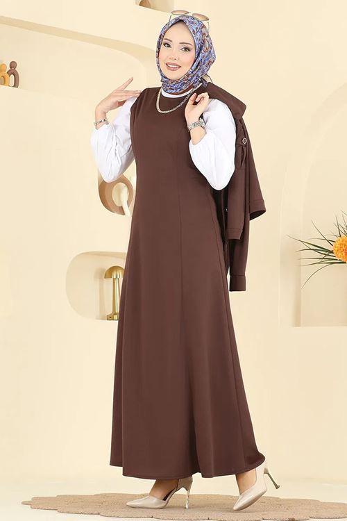 Ceket ve Elbise Takım Kahve