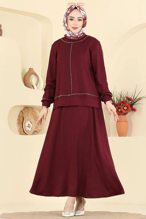 Modal 2 li Takım Açık Bordo