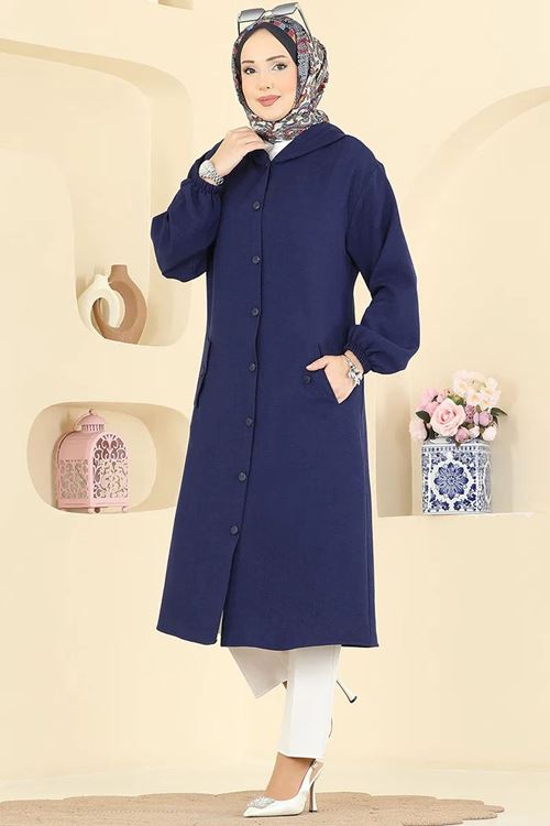 Düğmeli Uzun Kap Laci