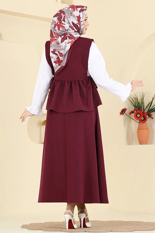 2 li Etekli Takım Bordo