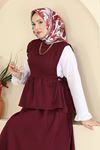 2 li Etekli Takım Bordo